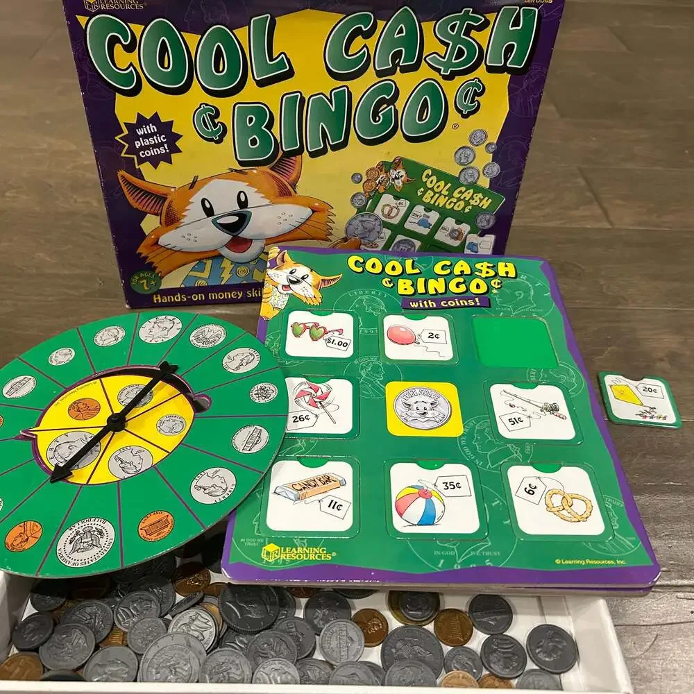 Learning Resources Cool Cash Bingo Math‎ Game LER 0095 Money Skills Addition Sub